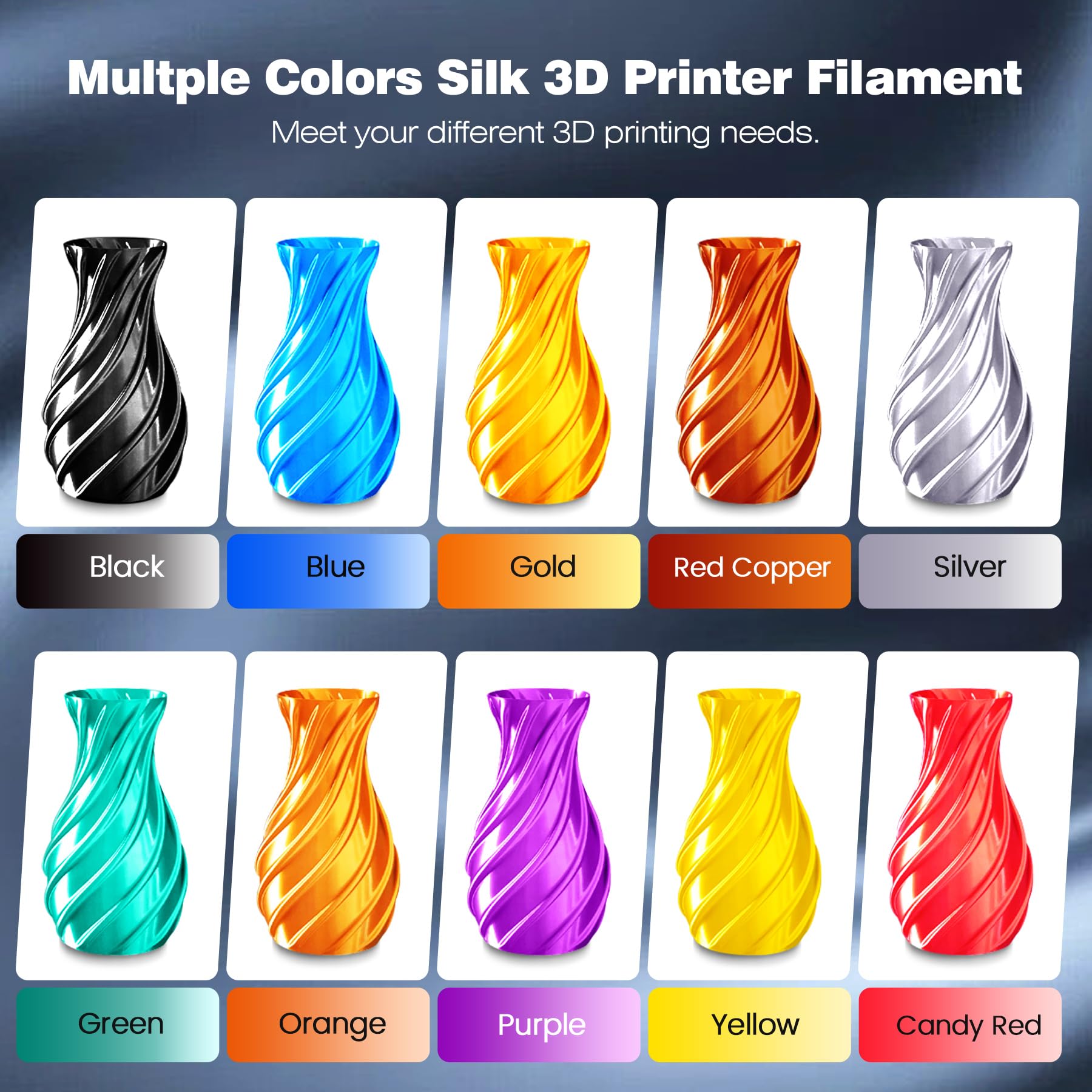 SUNLU Silk PLAand 3D Printer Filament, Shinny Silk PLA Plus Filament 1.75mm with Silky Glossy Surface, Smooth 3D Printing Finish, Brighter Dimensional Accuracy and/- 0.02mm, Brighter Silk Pink