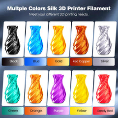 SUNLU Silk PLAand 3D Printer Filament, Shinny Silk PLA Plus Filament 1.75mm with Silky Glossy Surface, Smooth 3D Printing Finish, Brighter Dimensional Accuracy and/- 0.02mm, Brighter Silk Pink