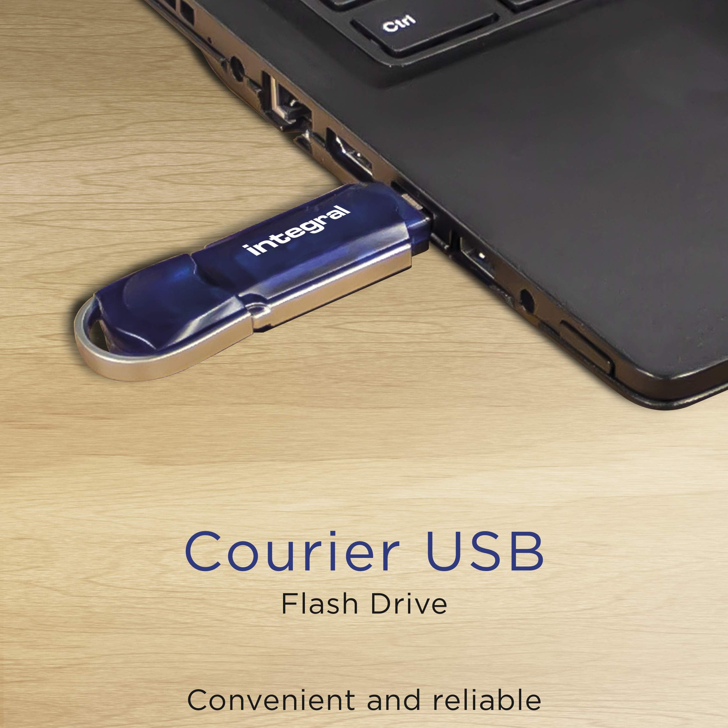 Integral INFD8GBCOU 8GB USB Memory 2.0 Flash Drive Courier Blue