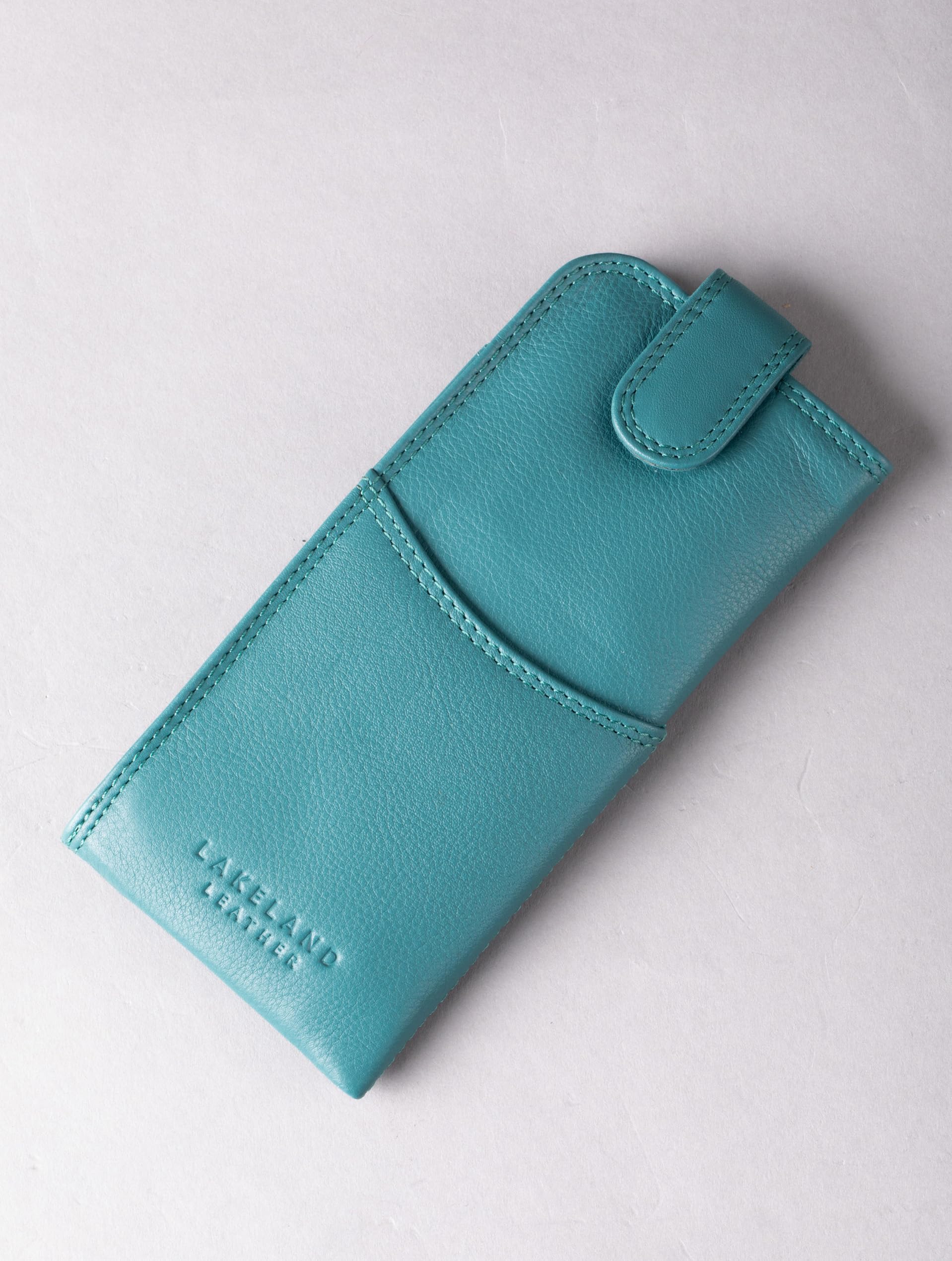 Real Leather Glasses Case in Teal Green genuine leather spectacle pouch ladies mens…