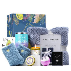 Care Package for Women, Get Well Soon Gifts for Women, Gift Basket for Women, Self Care Gifts Cheer Up Gifts for Women, Thinking of You Gifts for Women w/Tumbler Blanket