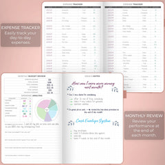 Clever Fox Budget Planner - Expense Tracker Notebook. Monthly Budgeting Organizer, Finance Logbook & Accounts Book, Bill Tracker, A5 (Peach Pink)