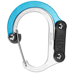 GEAR AID HEROCLIP Carabiner Clip and Hook (Mini) for Travel, Luggage, and Small Bags, Blue Steel