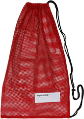 aqua zone Sports Gear Bag Mesh Drawstring Bag for Swimming Beach Diving Travel Gym Red