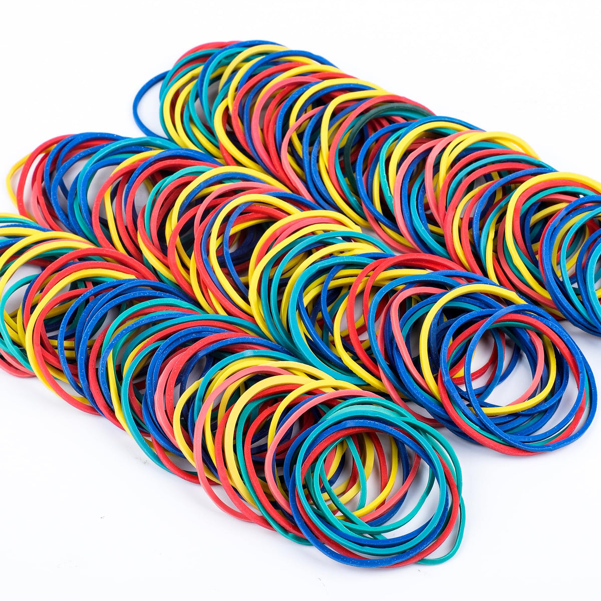 Rubber Bands Coloured Rubber Elastic Bands 400PcsThick Natural Rubber Bands Heavy Duty Strong Elastic Bands for Tie Dye, Hair Home, Pens, Crab,Catapults, Bills, Bank Paper, Office Supplies(38mm)