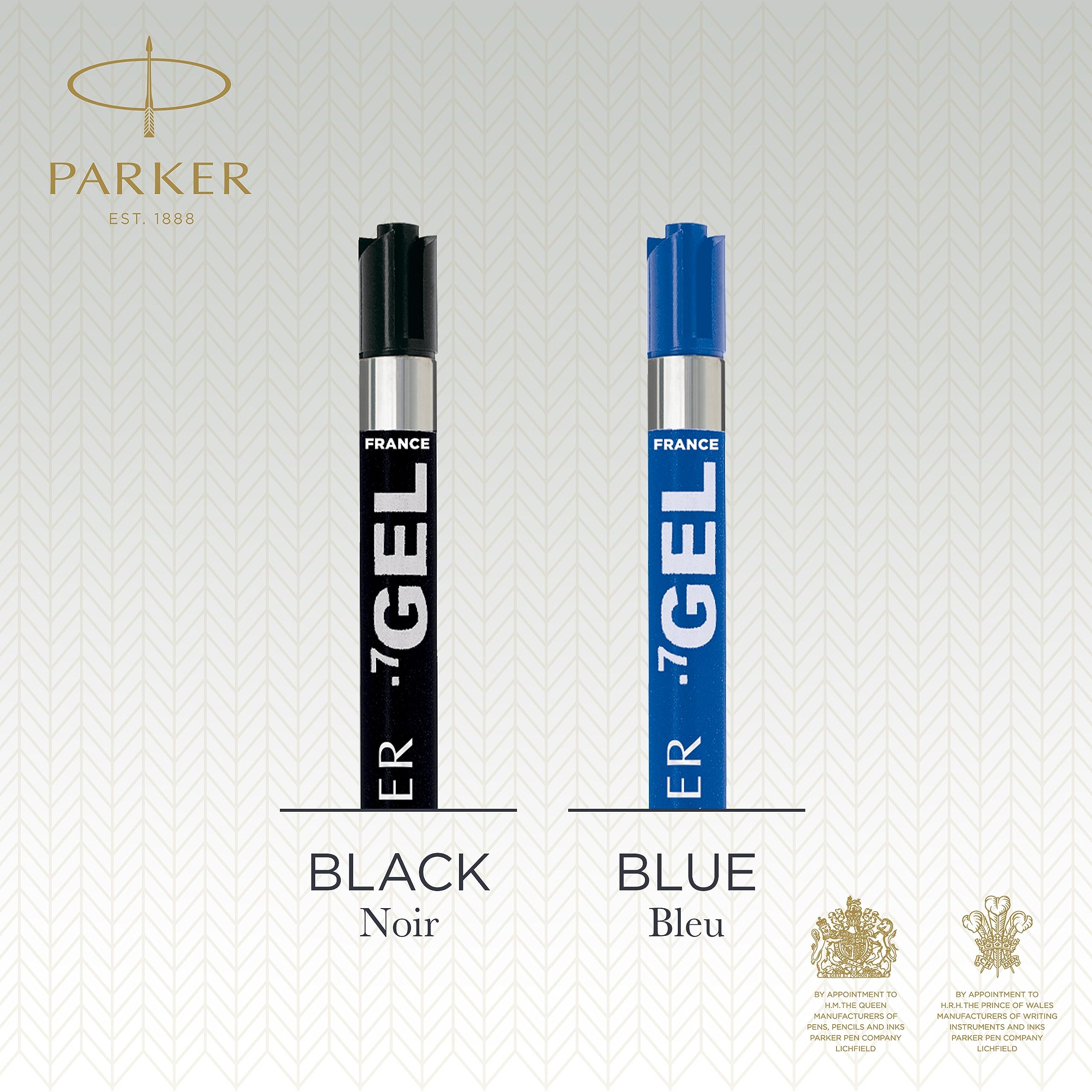 Parker Gel Pen Refills   Medium Tip (0.7mm)   Black QUINK Ink   2 Count