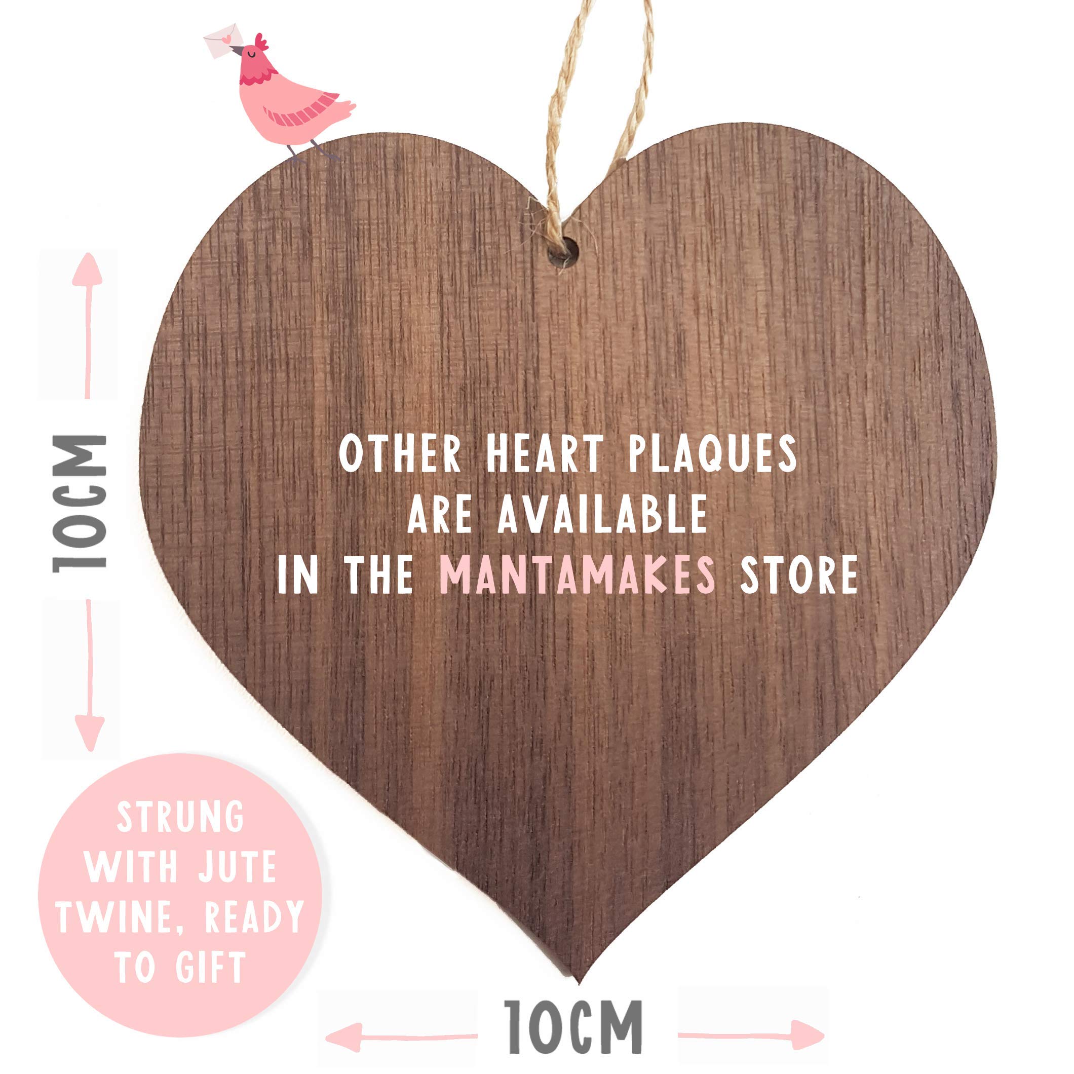 Thank you wood sign for her   best friends wooden hanging heart   sentimental inspirational gift for cheer up women   friendship present uk   her girls