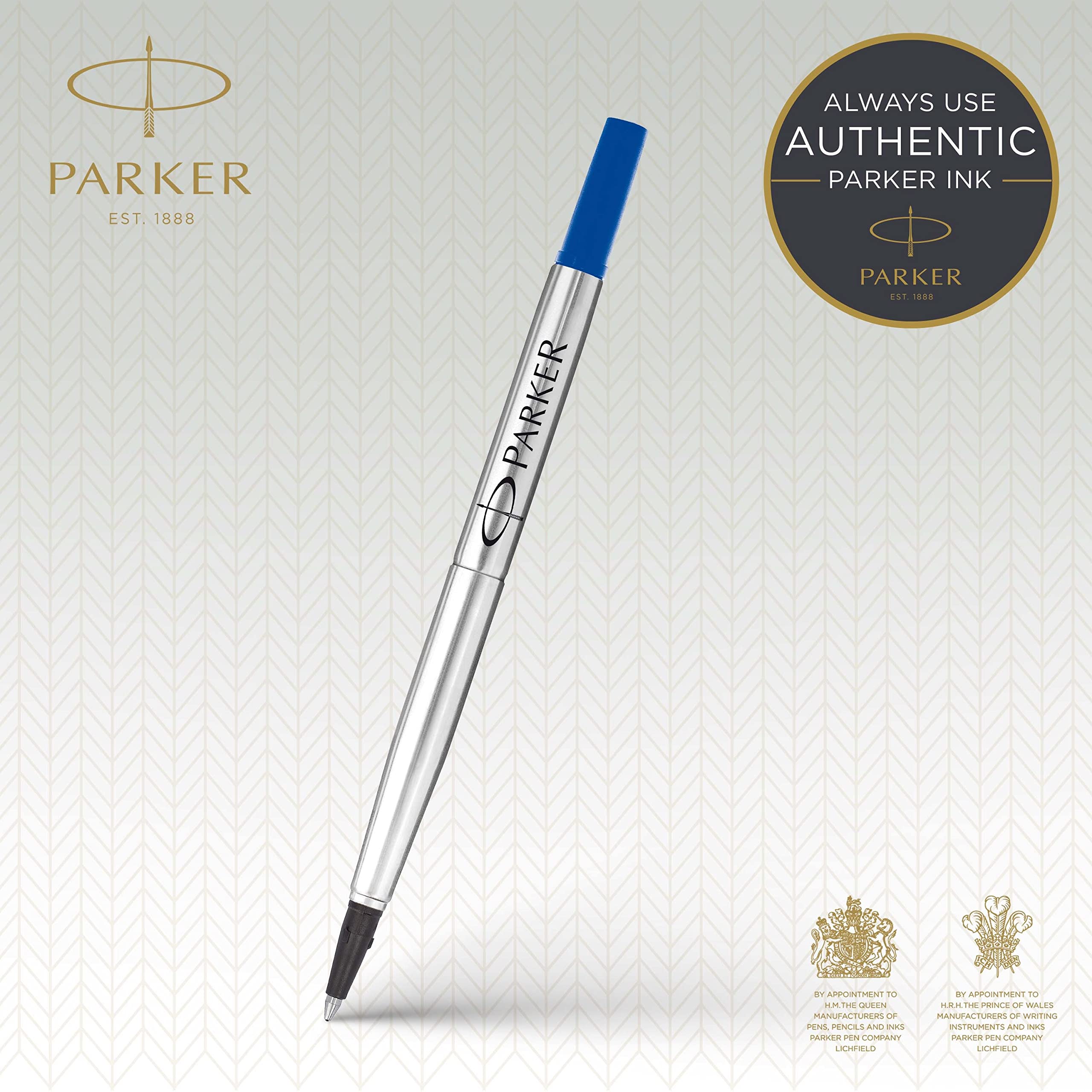 PARKER Rollerball Pen Refills   Medium Point   Blue QUINK Ink   2 Count (Pack of 2)