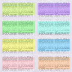 Dyslexia Overlays Reading Guided Strips Highlight Strips Bright Color for Dyslexia Reading Aids, Irlens Syndrome,and ADHD and Visual Stress Specialists for Children, Teacher, Reading Beginner 8 Pack