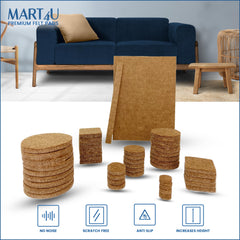 MART4U 181 PCS-Chair Leg Floor Protectors-Premium Felt Pads For Furniture Feet-Self Adhesive Furtniture Pads Floor Protectors Anti Scratch Premium Quality Floor Protectors For Furniture Legs