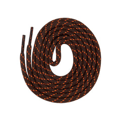 Kilter Strong Round Rope Style Shoelaces For Hiking Shoes and Boots - Brown/Dark Orange/Orange - 120cm - 47 inch (1 Pair)