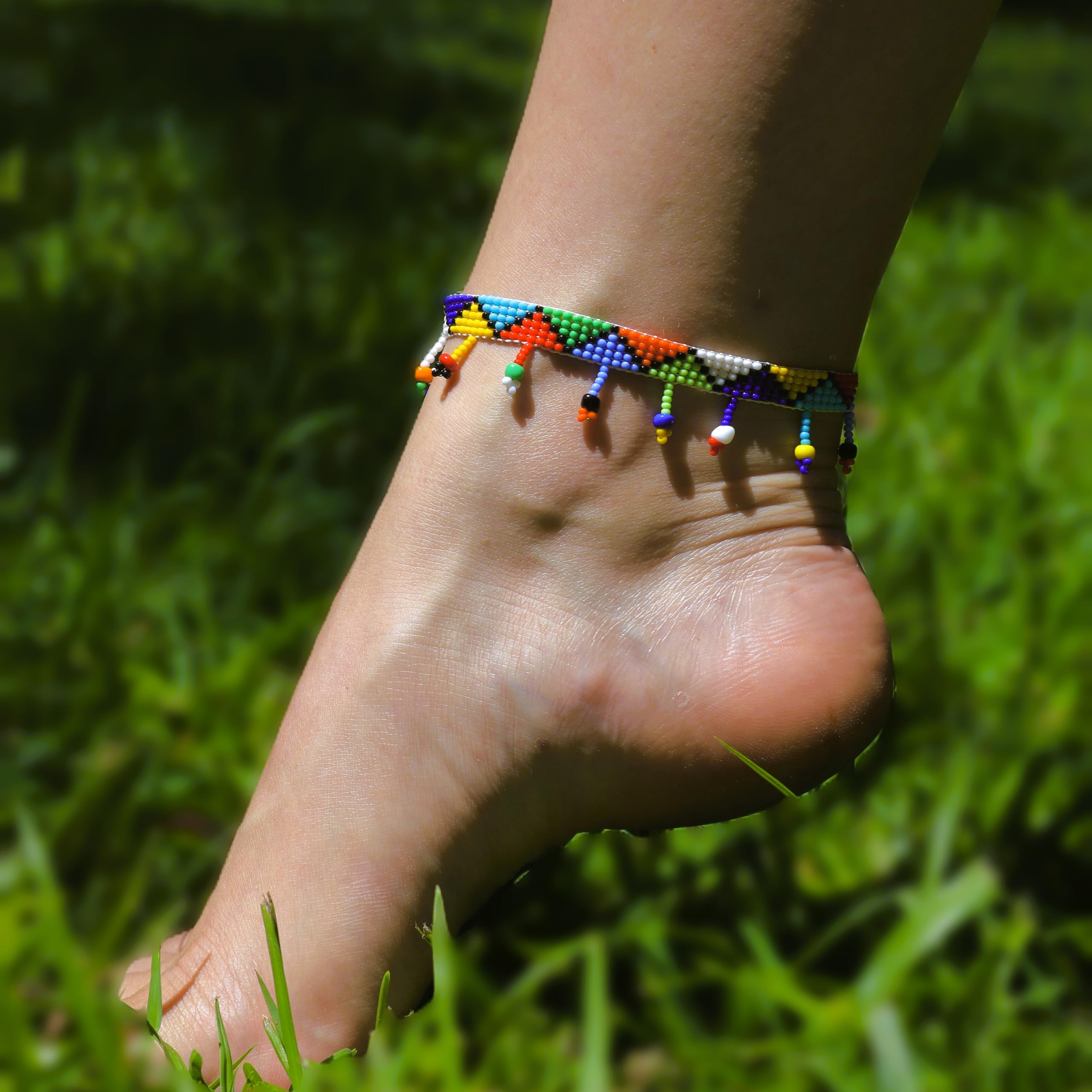 Ndlovu Anklet   by Woza Moya (Come Spirit of Change)   Handmade by The Hillcrest AIDS Centre Trust Crafters in South Africa