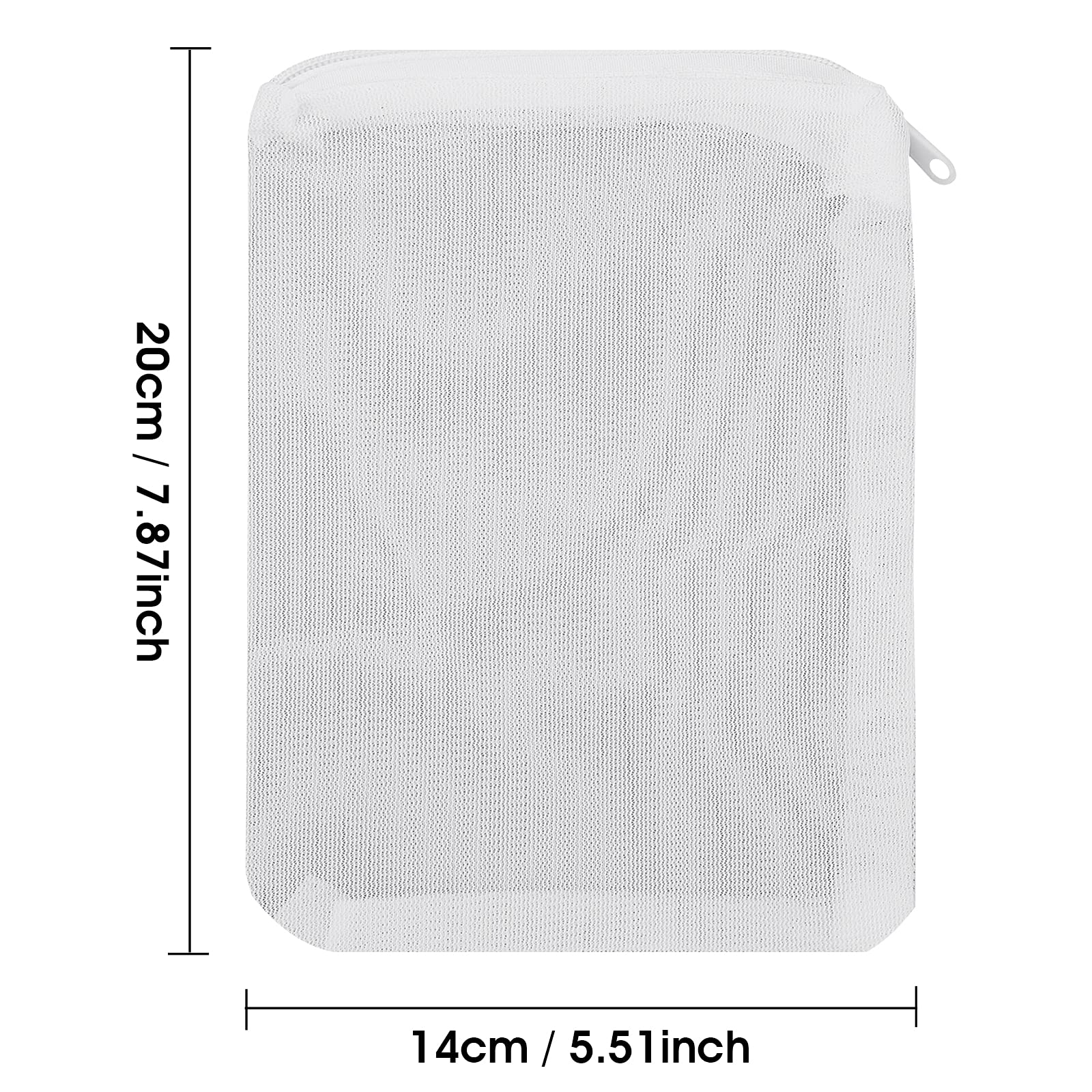 Molain Aquarium Filter Bags- Fish Tank Media Mesh Filter Bag High Flow Fine Mesh Net Reusable Bags with durable plastic Zipper for Fish Tank Bio Balls, Pelletized Carbon -Mesh hole 1mm (10Pcs White)