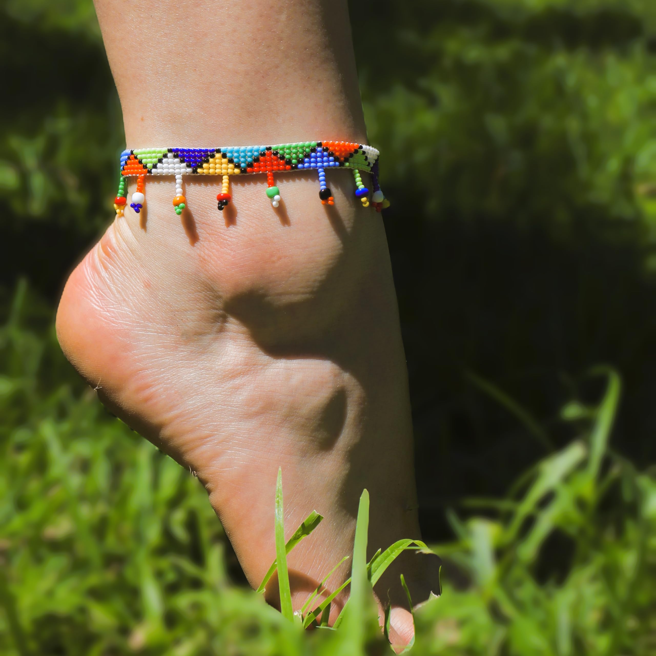 Ndlovu Anklet   by Woza Moya (Come Spirit of Change)   Handmade by The Hillcrest AIDS Centre Trust Crafters in South Africa