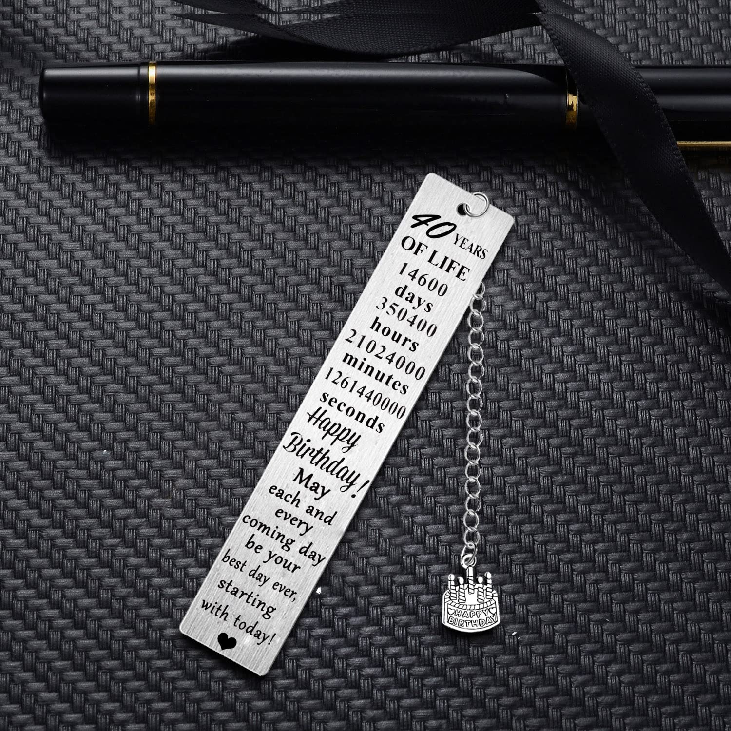 40th Birthday Gifts for Women Men Happy 40th Metal Bookmarks for Mum Dad 40th Birthday Bookmark 40 Year Old Birthday Bookmark 40th Birthday Present Keepsakes