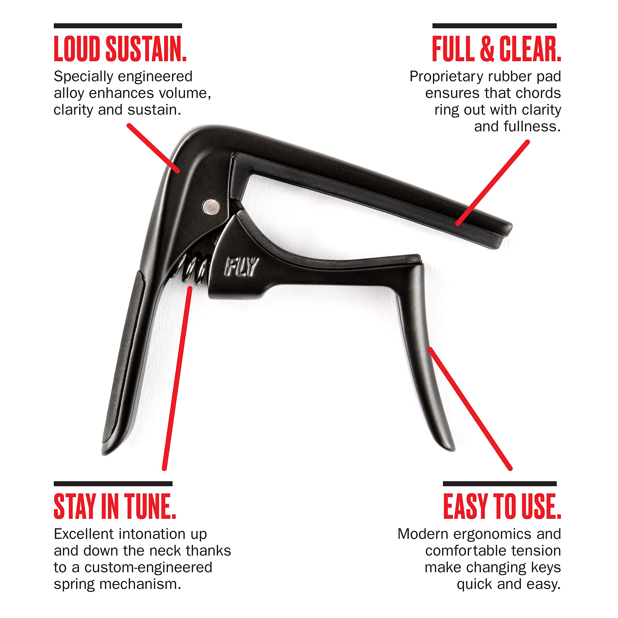 Jim Dunlop 63CBK Trigger Fly Capo Curved, Black, 68 g