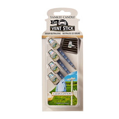 Yankee Candle 1194395E Vent Sticks Car Air Fresheners, Clean Cotton, Attaches to Vehicle Air Vents, 4 Counts