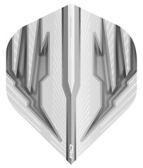 RED DRAGON Hardcore Radical White & Grey Extra Thick Standard Dart Flights - 4 sets Per Pack (12 Dart Flights in total)