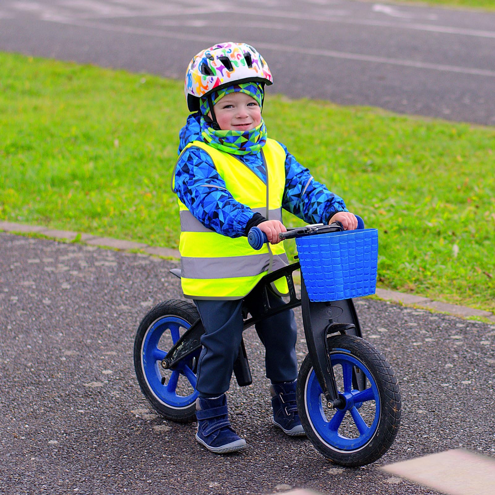 Firtink 2 Pieces Hi Vis Vests for Kids,Kids High Visibility Reflective Vest,High Vis Vests,Hi Vis Safety Vests,High Vis Jacket with Reflective Strips for Kids Outdoor (S)