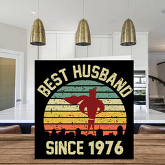 48th Anniversary Card for Husband from Wife - Best Husband Since 1976 - I Love You Gifts, Happy 48th Wedding Anniversary Cards for Partner, 145mm x 145mm Greeting Cards for Forty-Eighth Anniversaries