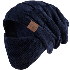 REDESS Beanie Hat for Men Winter Warm Hats Knit Slouchy Thick Skull Cap Ocean Blue