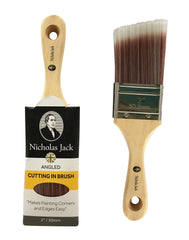 Nicholas Jack Cutting In Paint Brush 2 inches 50mm Angled Paint Brush For Cutting In and Edging Corners while Painting and Decorating