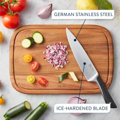 Tefal Jamie Oliver Utility Knife, German Stainless Steel, K2670955, Black, 12 cm