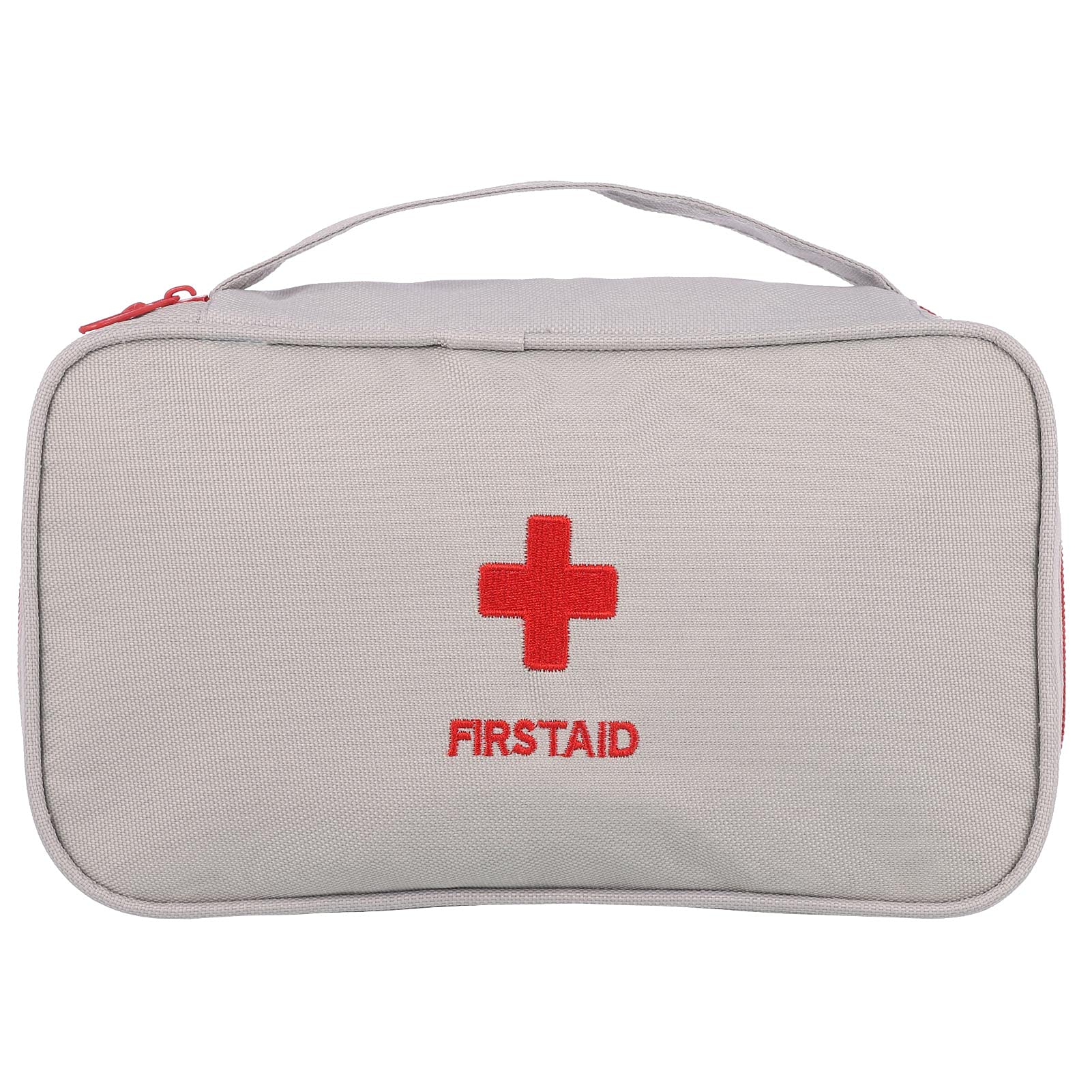 upain Empty First Aid Bag Medical Kit Pouch Travel Emergency Pouch Lightweight Medicine Storage Bag Multifunctional Layered for Emergency Home Office Car Outdoors Boat Camping Hiking Grey