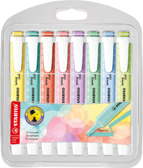 Highlighter - STABILO swing cool Pastel - Pack of 8 - Assorted Colours