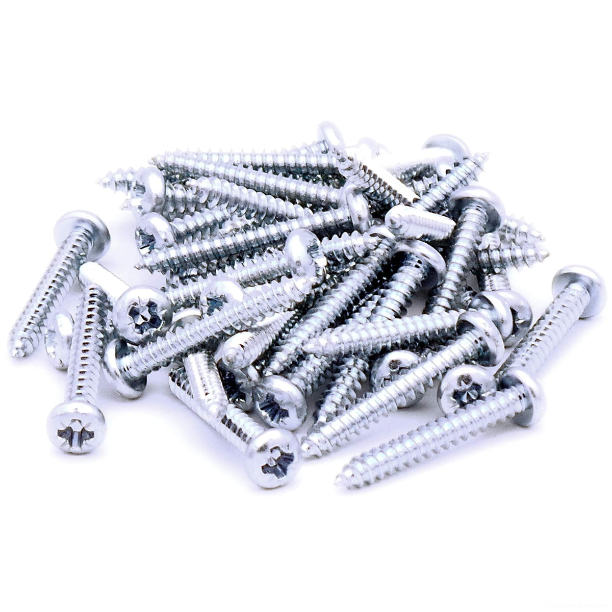 No.6 x 1 (3.5mm x 25mm) Pozi Pan Self-Tapping Screw - Steel (Pack of 40)