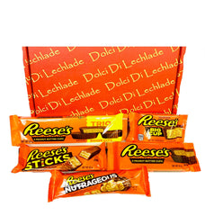 Reese's Chocolate Gift Box by Dolci Di Lechlade   Reeses Peanut Butter American Sweets Set   Cups Pieces Nut Bars   Sweet Birthday Present Father's Day Candy