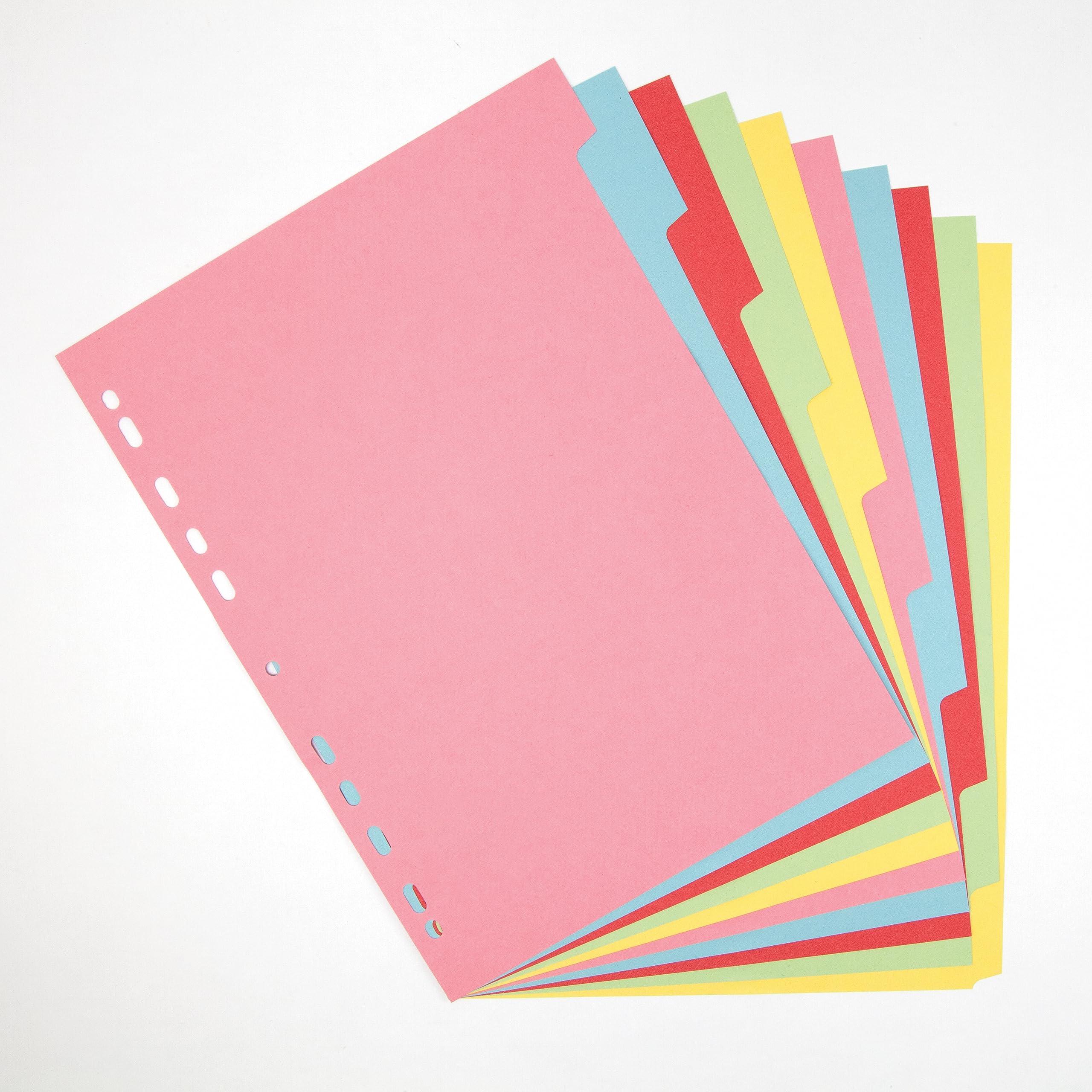 Elba 5 Pack A4 File Dividers, 10 Part Card Folder Dividers