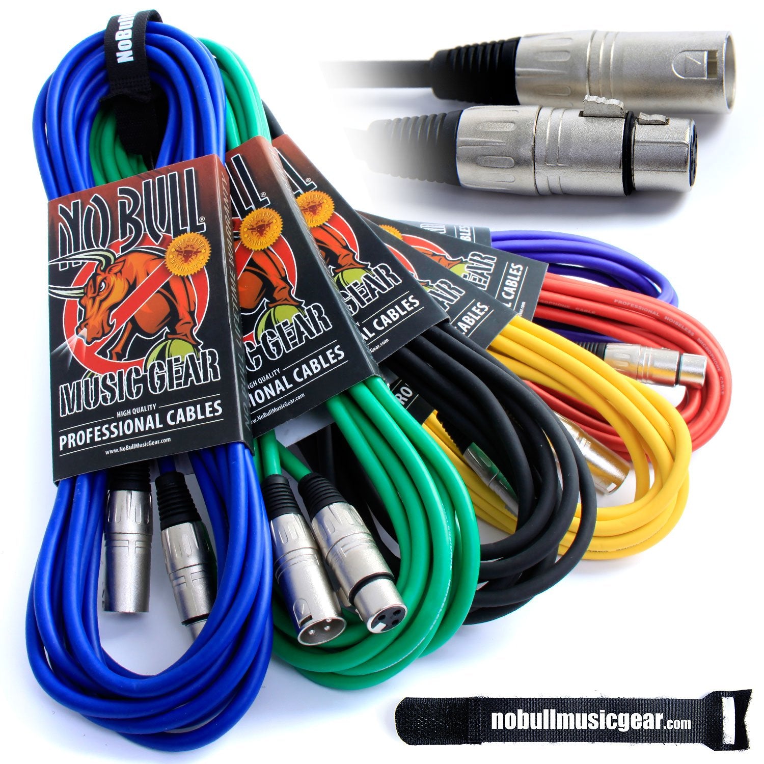 No Bull Nordell Music Gear' Premium XLR Cable (Red, 6m): Achieve a Clearer Audio Signal with Balanced Male to Female Microphone Lead, plus Cable Tie