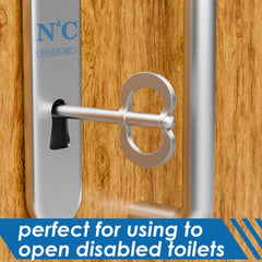 key for disabled toilets uk-Pack of 3, made of durable steel with a sleek silver finish