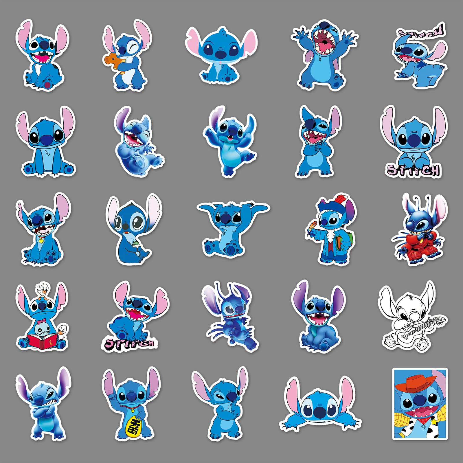 Yangsiw Stitch Stickers, Lilo and Stitch Stickers for Water Bottles, Vinyl Waterproof Stickers for Hydroflasks,Laptop,Computer, Stickers and Decals Kids Teens Gift 50pcs …