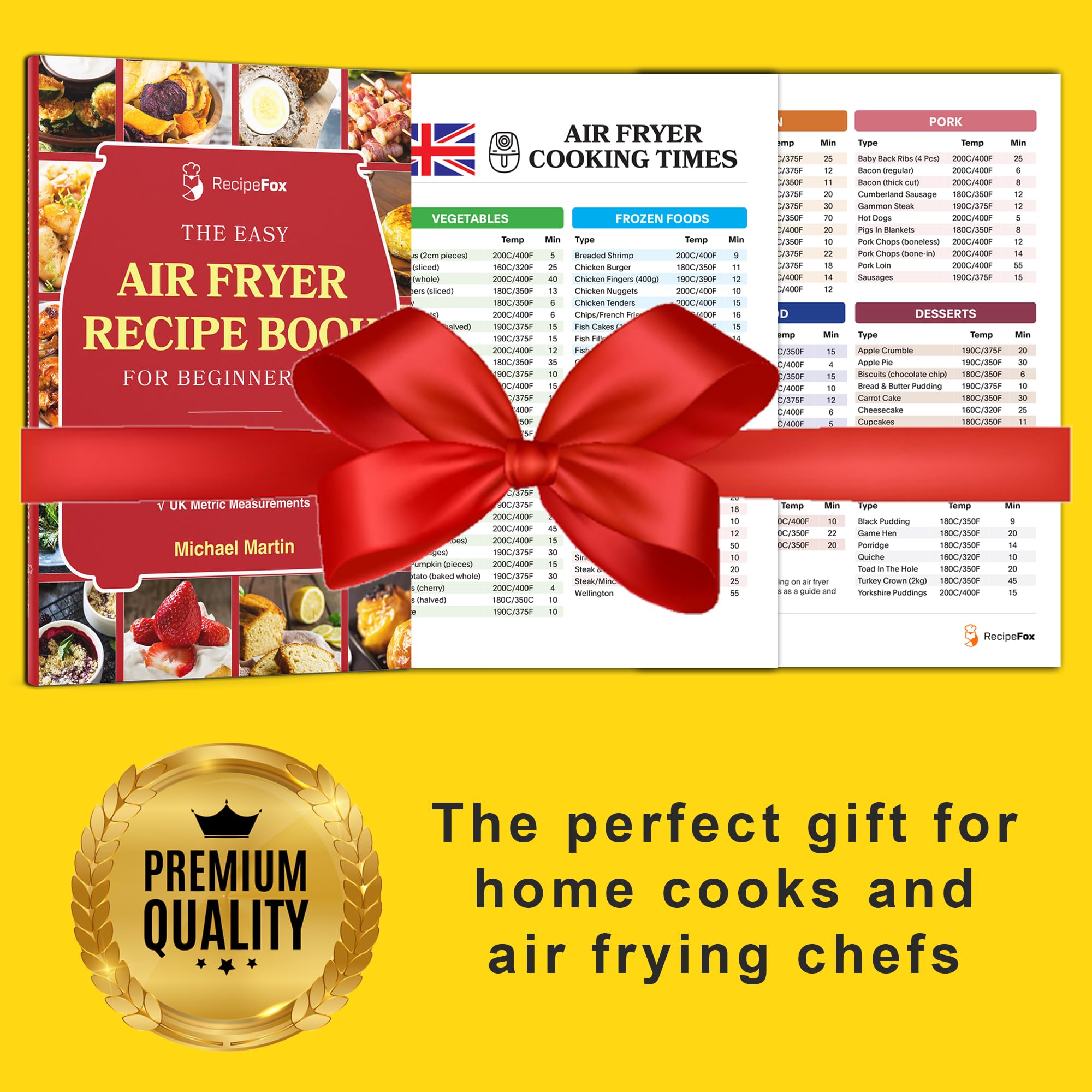 Air Fryer Recipe Book For Beginners UK - This Airfryer Cookbook Includes 2x Air Fryer Cooking Guides. Cook Healthy & Tasty Meals In Your Tefal Air Fryer, Ninja Air Fryer or Tower Air Fryer