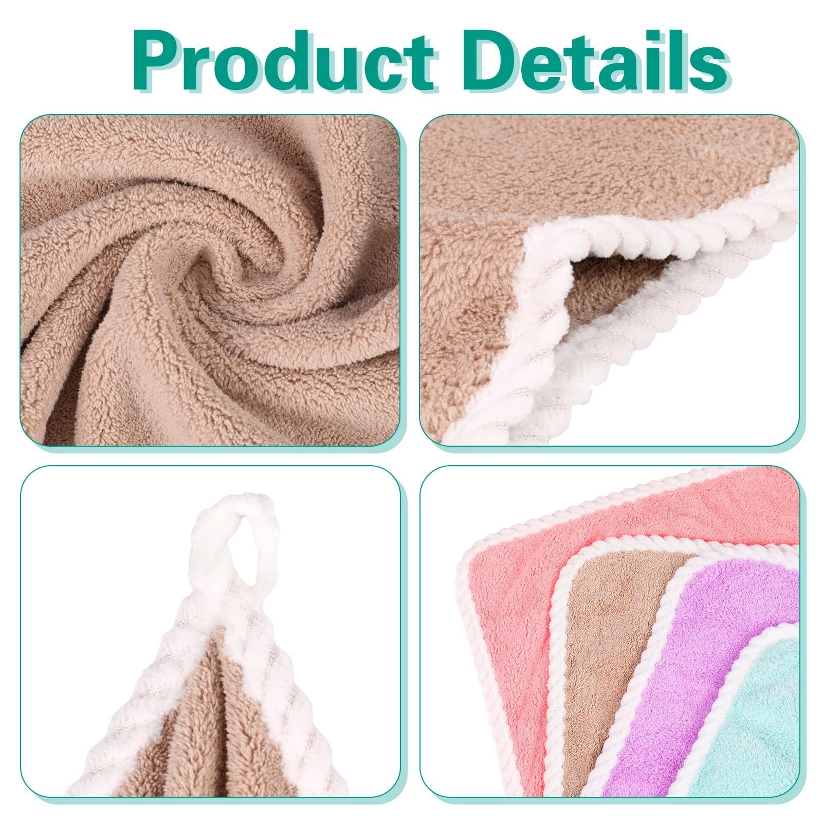 FRIUSATE 6 Pcs Flannel Face Cloth Soft Face Flannels Toddler Flannels Wash Towels Quick Dry Reusable Face Body Cloths Squares Wash Flannels For Baby Kids Adults(30x30cm)