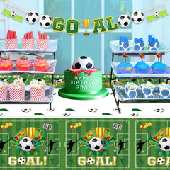 Inspireyee 4 Pack Football Party Tablecloths Football Birthday Decorations 51'' X 86'' Sports Theme Party Table Covers Football Theme Table Cloth for Rectangle Tables Birthday Party Supplies Favors