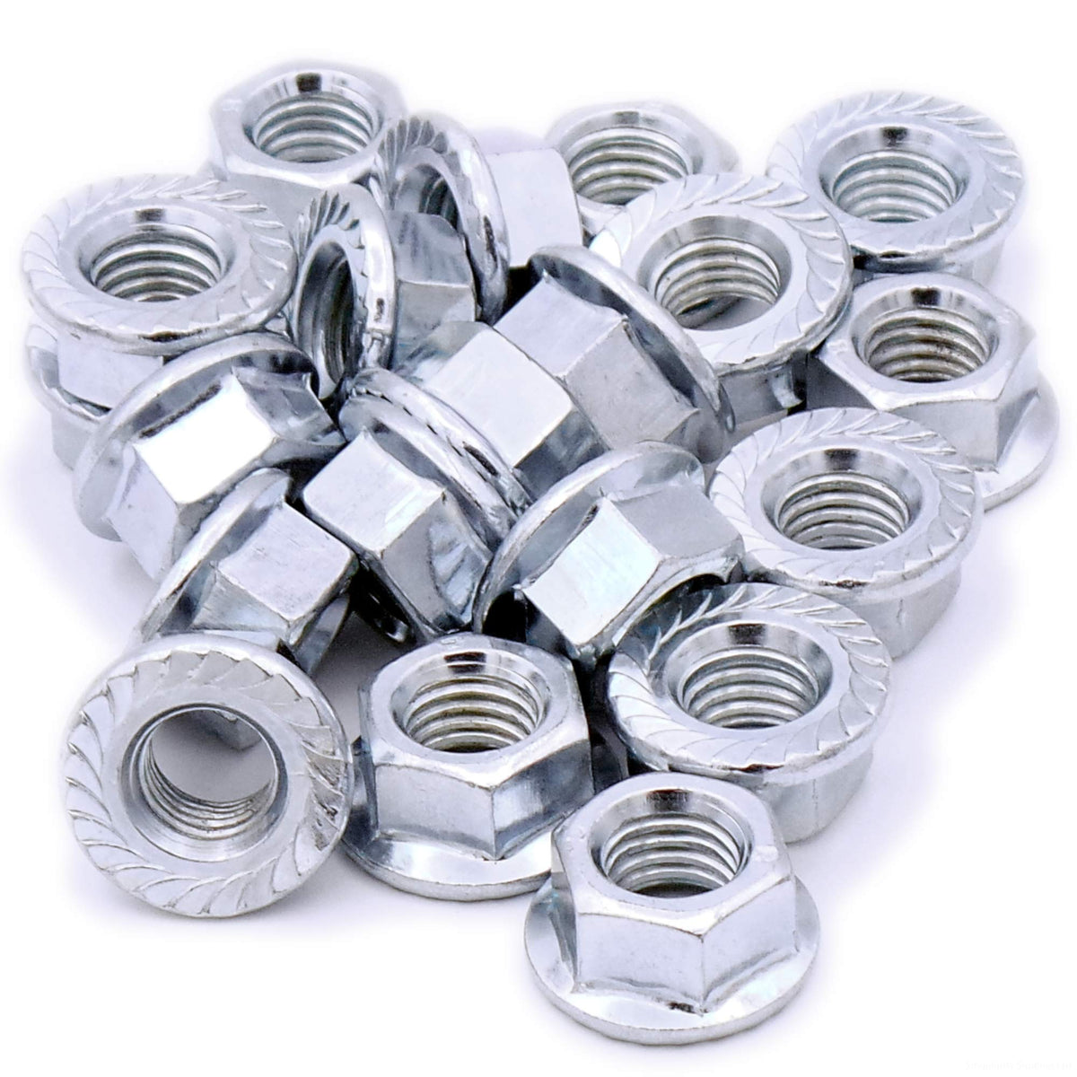 M5 (5mm) Serrated Flange Hex Nut - Stainless Steel (A2) (Pack of 20)