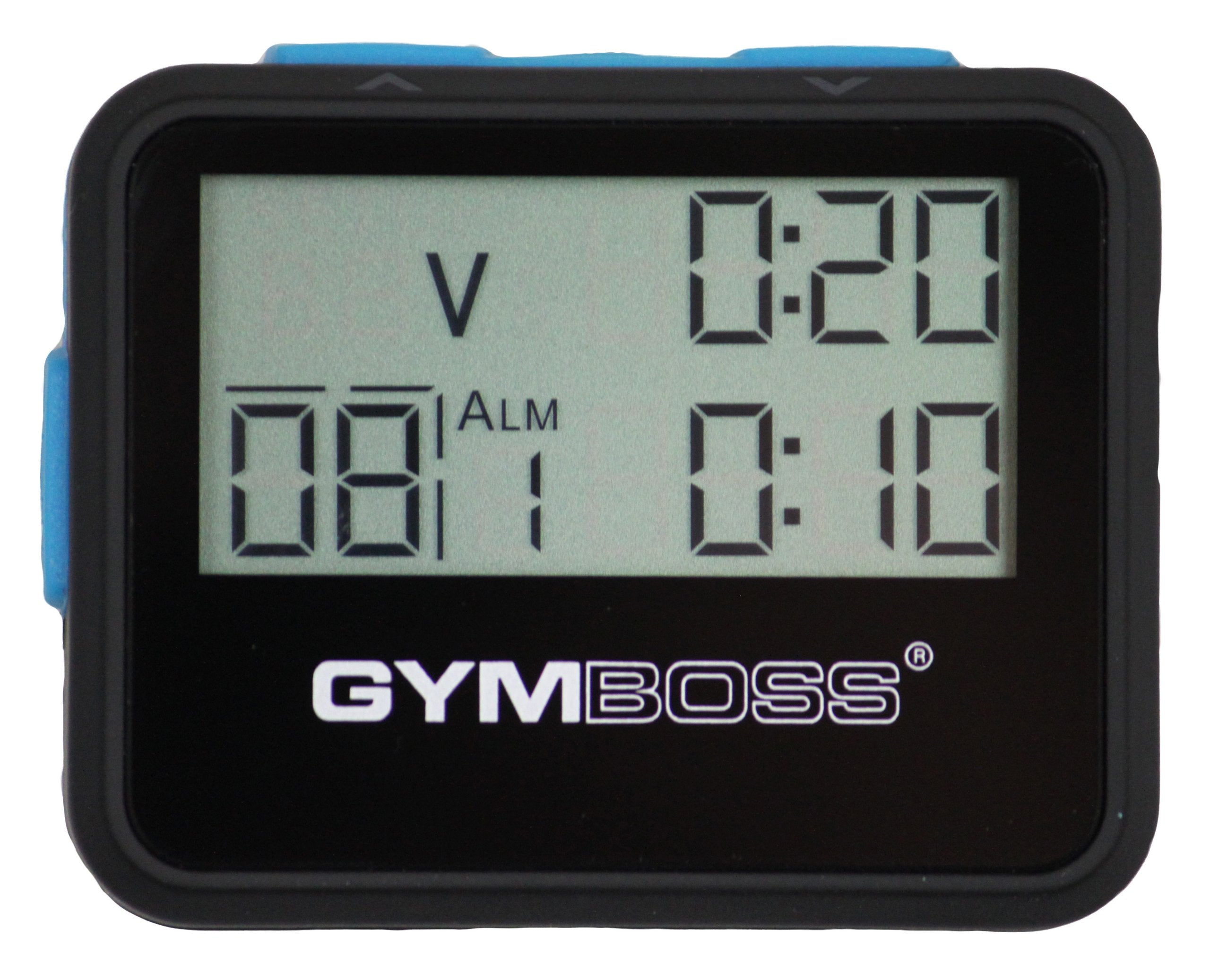 Gymboss Interval Timer and Stopwatch – Soft Coating Black/Blue