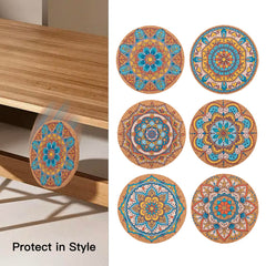 STARUBY 12 Pcs Cork Coasters, Coasters for Drinks, Coasters for Coffee Table, for Drinks Absorbent Kitchen Dining Room Decoration 10cm Round