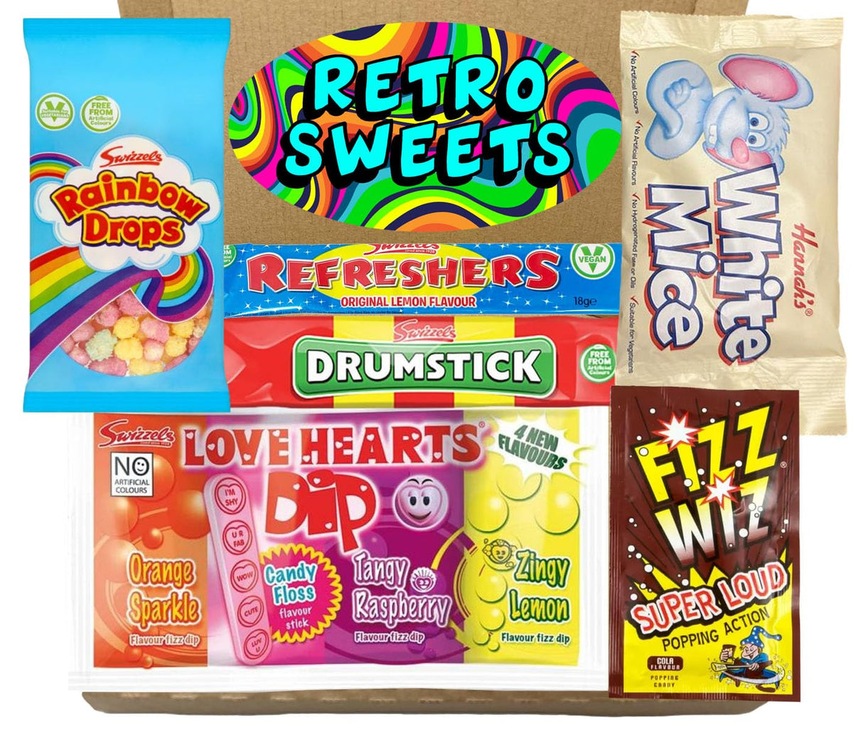 Sweets. Retro Sweets Gift Box. Birthday Present for men, women and children alike. Gift for any occasion, Christmas, Mother's Day, Father's Day, Get Well Soon.