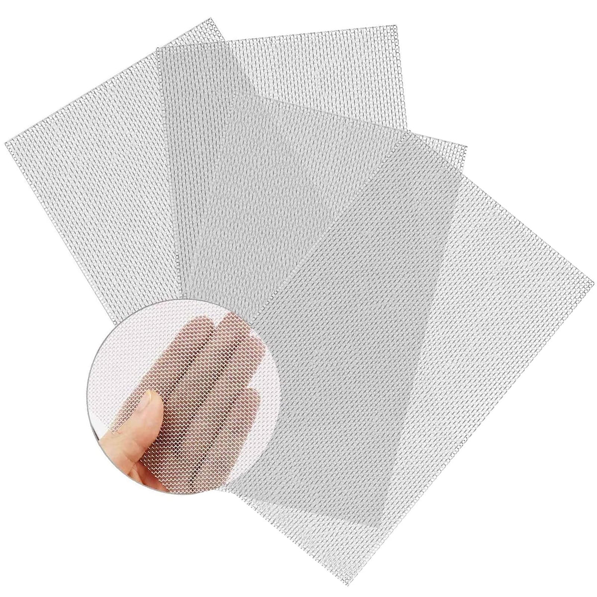 4 PCS Stainless Steel Woven Wire 20 Mesh Metal Mesh Sheet Rodent Control Insect Mesh Pest Proofing Mesh for Windows, Door, Filter, 12 x 8 Inches (300X 210mm)
