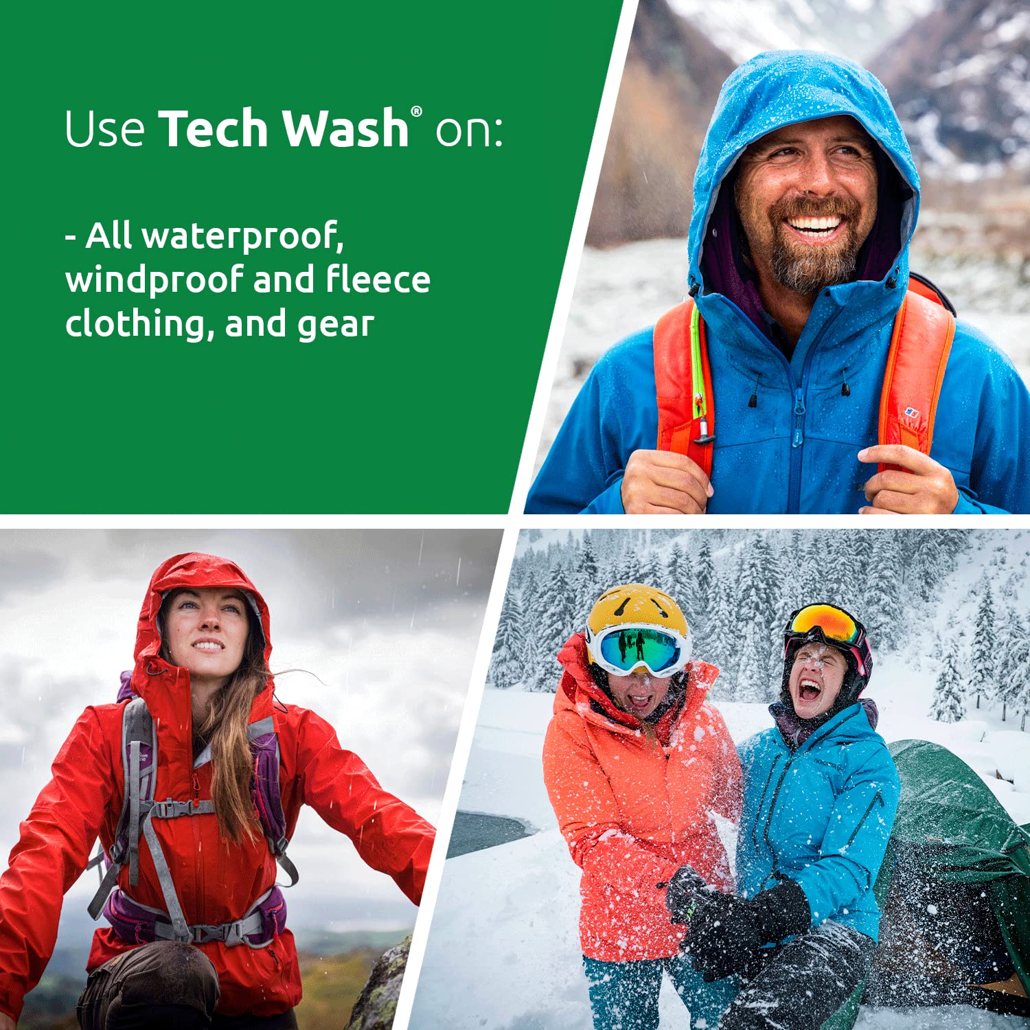 Nikwax TECH WASH Wash-In Cleaner - 100ml, Technical Cleaner and Wash-In Waterproofer for Waterproof Clothing