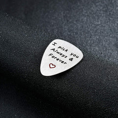 BESPMOSP Boyfriend Gifts I Pick You Always And Forever Guitar Picks For Husband Valentines Day Gifts For Him