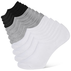 Mens No Show Trainer Socks 6-9/9-12 Invisible Socks for Men Low Cut Cotton Socks Non-Slip Silicone Stripes Mens Trainer Socks (as8, numeric, numeric_9, numeric_12, regular, regular, Mixed color)