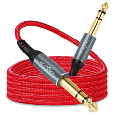 Twozoh Jack 6.35mm to 6.35mm Balanced TRS Stereo Audio Cable, Male to Male 1/4 Inch Guitar Cable 0.5M (Profesional/HiFi)