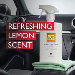 Autoglym Vinyl And Rubber Care, 500ml - Fresh Lemon Scented Interior Car Cleaner Spray Designed To Protect Your Dashboard and Other Interior Plastics