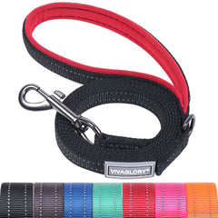 VIVAGLORY Dog Lead, Dog Walking Lead with Comfortable Neoprene Padded Handle, Heavy Duty Training Lead for Small & Medium Dogs