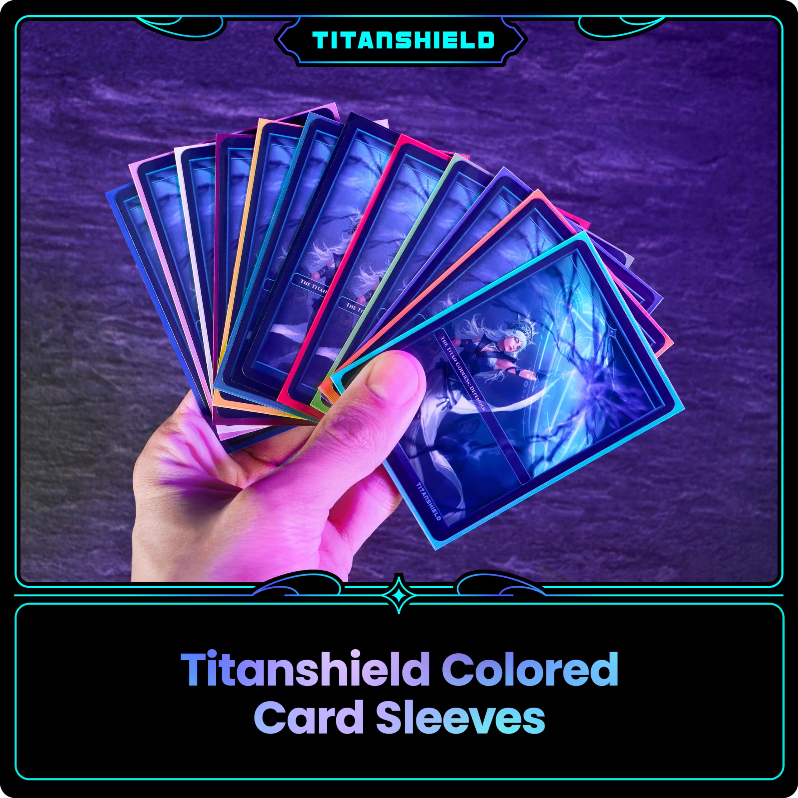 TitanShield (150 Sleeves/Turquoise Standard Size Board Game Trading Card Sleeves Deck Protector for MTG, Dropmix